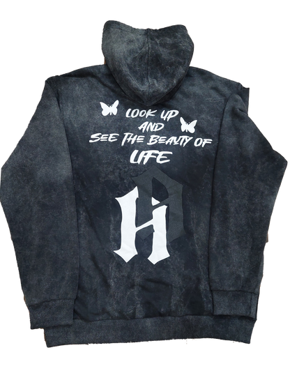 Beauty of Life acid wash hoodie